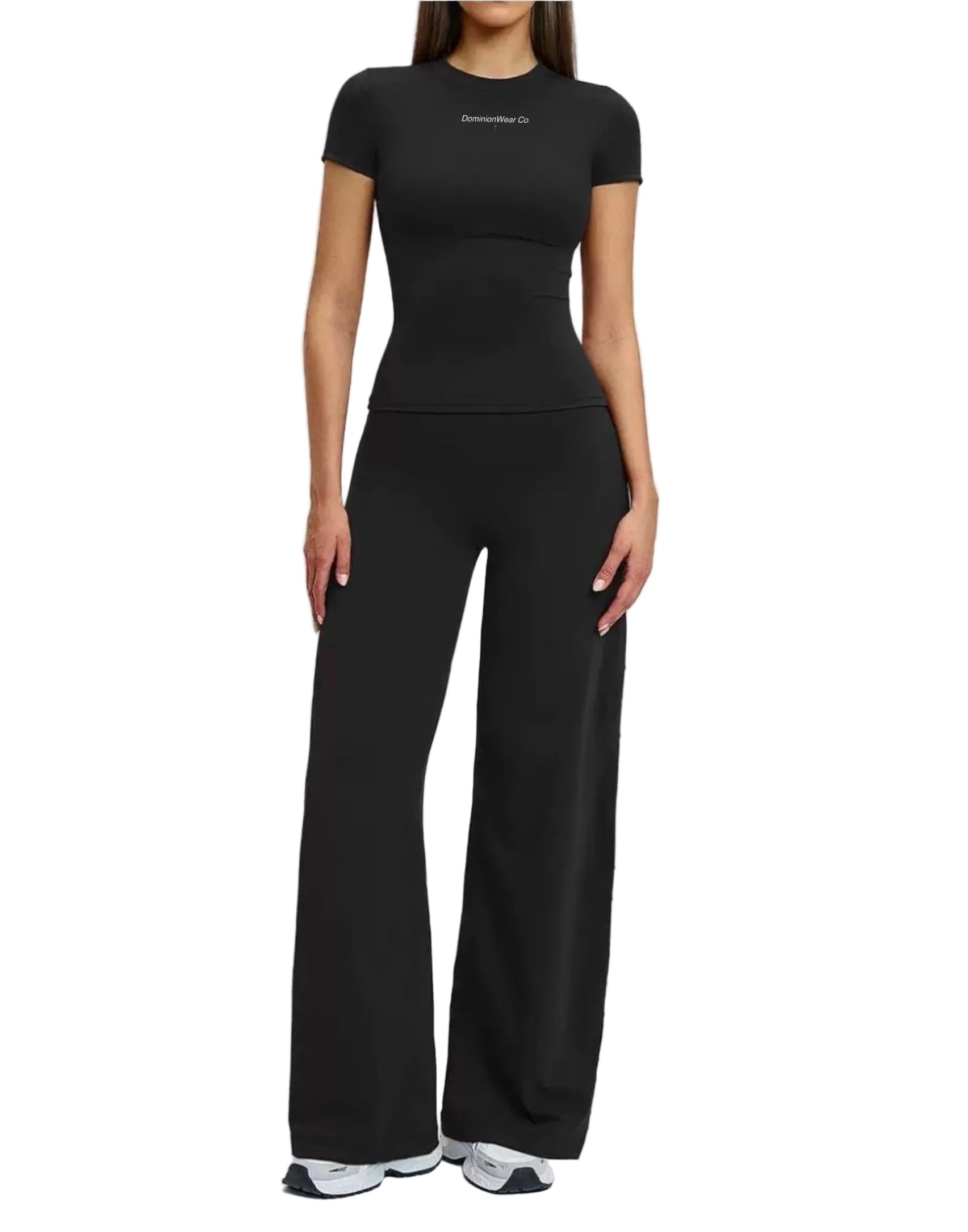 Short-sleeve Loose Wide-Leg Pants Set