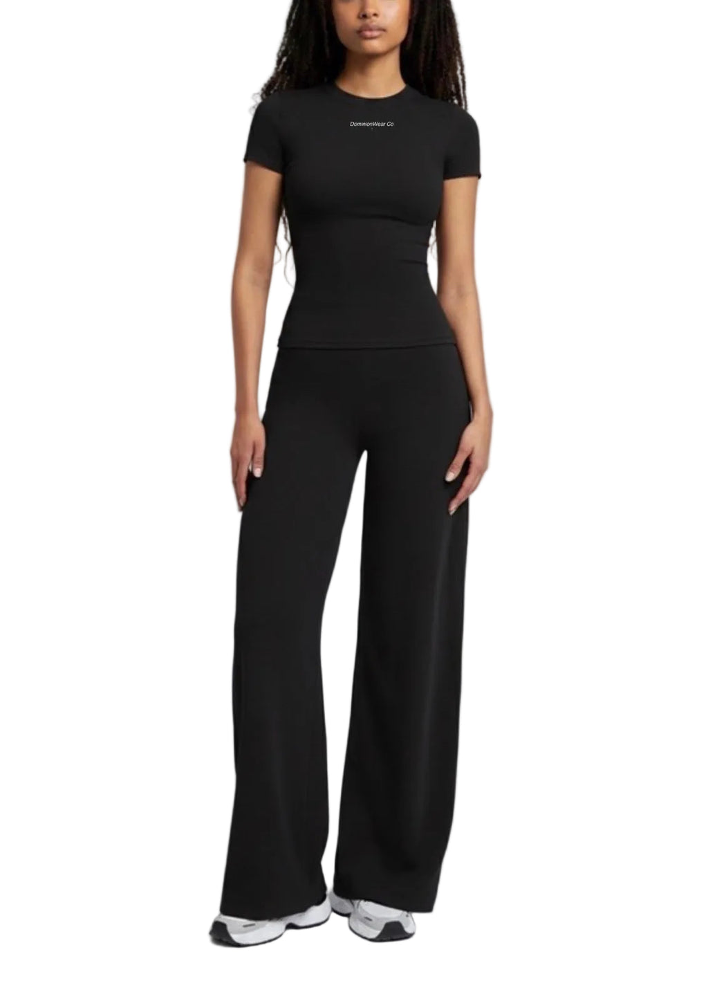 Short-sleeve Loose Wide-Leg Pants Set