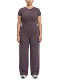 Short-sleeve Loose Wide-Leg Pants Set
